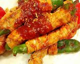甘長唐辛子の肉巻きチャップ♥作り方10写真