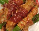 甘長唐辛子の肉巻きチャップ♥作り方12写真