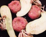 茄子の寄り添い焼きハンバーグ〜旨味UP!作り方5写真