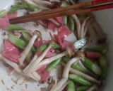 アスパラシメジの醤油パスタ作り方4写真