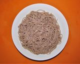 「自然薯納豆ネギ蕎麦」作り方1写真