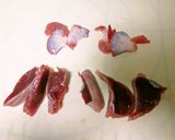 砂肝の塩ニンニク炒めのキムチ和え作り方3写真