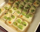 こんにゃくカナッペ　ガーリック枝豆チーズ作り方11写真