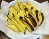さつまいも素揚げ♡ハニークリームチーズ作り方3写真