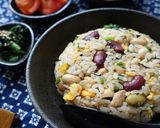 豆とツナひじきの簡単チャーハン♪作り方4写真