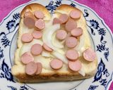 簡単！とろーり卵とウインナーのトースト作り方6写真