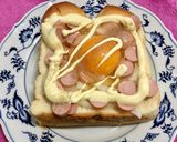 簡単！とろーり卵とウインナーのトースト作り方8写真