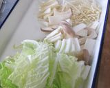 白菜ときのこの豆乳生姜スープ作り方1写真