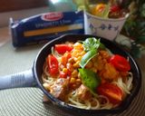 豚肉とミックスビーンズのトマトパスタ作り方10写真