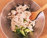 鶏ささみとアボカドのわさびにんにく和え作り方5写真
