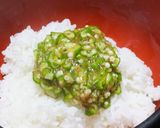 ご飯に最適☆ねばねばオクラかけご飯：覚書作り方10写真