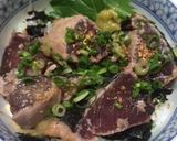 薬味たっぷり鰹のたたき寿司丼作り方4写真