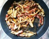 キノコのガーリックバター醤油うどん♪作り方4写真