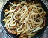 キノコのガーリックバター醤油うどん♪作り方5写真