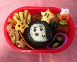 幼稚園 ハロウィンおばけ弁当テレサスター作り方1写真