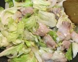 ねぎ塩だれで☆豚バラキャベツ丼。作り方7写真