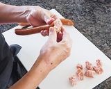 ナスとソーセージのトマトソースペンネ作り方1写真