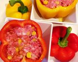 オーブンで簡単♡まるごとパプリカの肉詰め作り方2写真