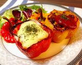 オーブンで簡単♡まるごとパプリカの肉詰め作り方3写真