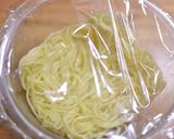 カマボコとネギのクリーミーパスタ風焼そば作り方1写真