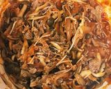 牛肉とキノコのラグーソーススパゲティ作り方5写真