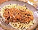 牛肉とキノコのラグーソーススパゲティ作り方7写真
