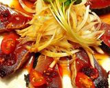 鰹と食べる辣油でカルパッチョ風♪作り方4写真