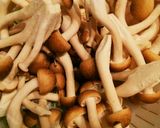 鶏もも肉と山盛りきのこのバタポン炒め作り方1写真