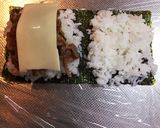 ハーフおにぎらず（ガーリックチーズ）作り方2写真