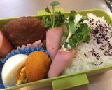 お弁当② ハムとカイワレ作り方3写真