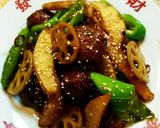 蓮根入り肉団子と野菜の甘辛炒め作り方12写真