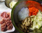さつま芋と鶏肉の醤油汁作り方3写真