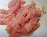 鶏ささみとネギときのこのピリ辛 味噌煮♡作り方4写真