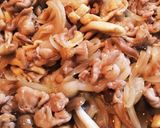 簡単メイン☆豚こま油揚げのすき焼き風炒め作り方15写真