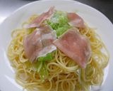 生ハムとキャベツのトリュフソースパスタ作り方6写真