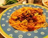 オリーブ香る♪ベーコントマトソースパスタ作り方5写真