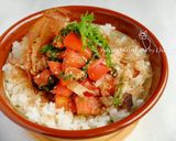 野菜も摂ろう☆角切りトマトねこまんま！作り方3写真