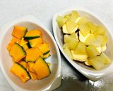 朝食にも！ダッチベイビー秋の味覚載せ〜作り方1写真