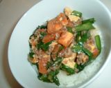 カフェ風♪ニラ玉トマ肉ご飯作り方6写真