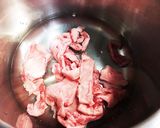 牛スジとナスの野菜ジュース煮作り方1写真