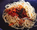 松前漬けの和風しそパスタ作り方1写真