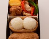 【キャラ弁】稲荷寿司でハロウィン弁当作り方1写真