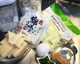 お好み焼き風☆ふわふわイカバーグ作り方1写真