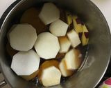 山芋とさつまいもの煮物作り方4写真