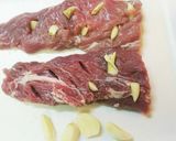 ☆豚ひれ肉のガーリック味噌チャー・レン作り方1写真