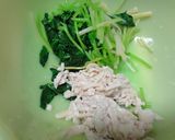 *鶏皮+きのこと三つ葉のポン酢和え*作り方2写真