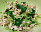 *鶏皮+きのこと三つ葉のポン酢和え*作り方3写真