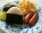 朝ご飯☆ウィンナーとキャベ玉作り方5写真