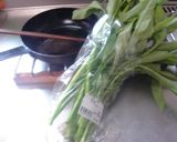最速のニャチャンの空芯菜炒め作り方1写真