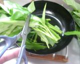 最速のニャチャンの空芯菜炒め作り方3写真
